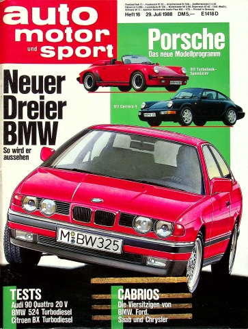 Deckblatt Auto Motor und Sport (16/1988)